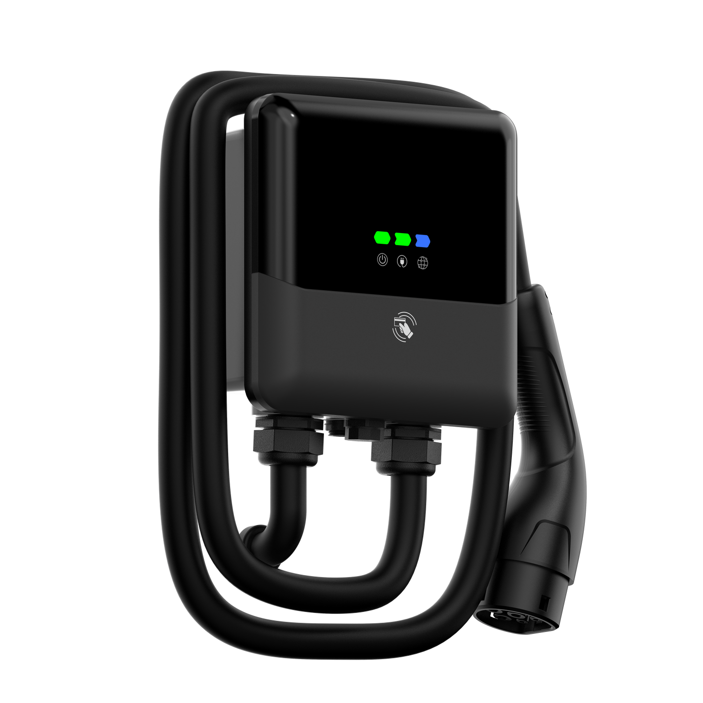 black ev charging unit 