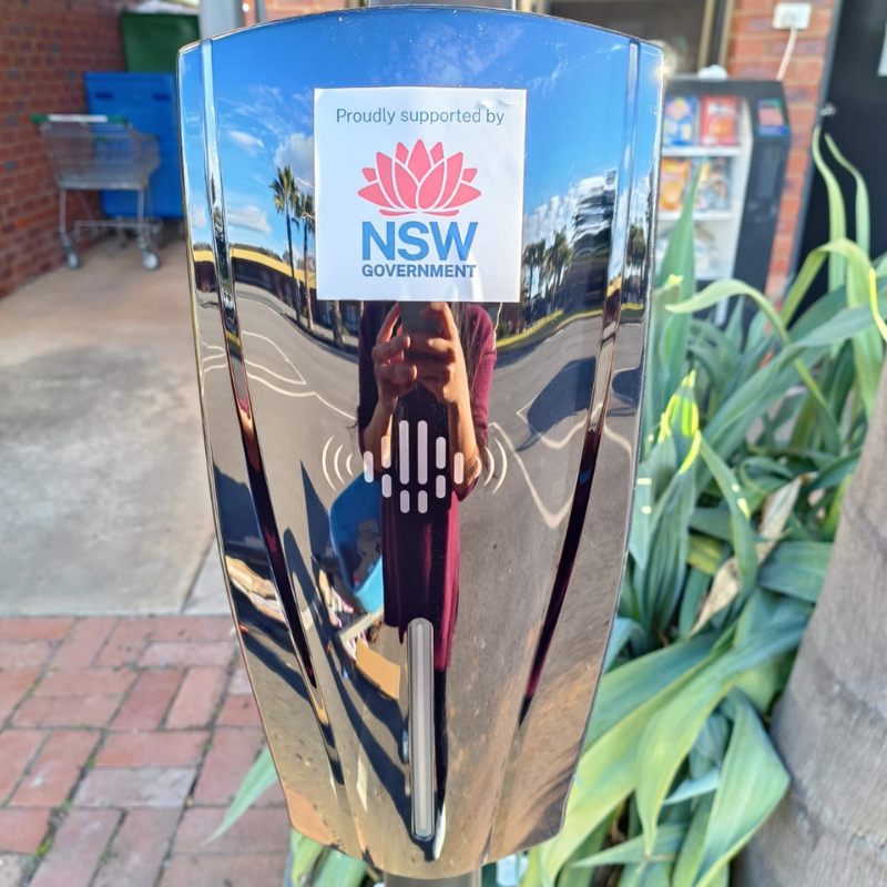 installed black ev charging device 