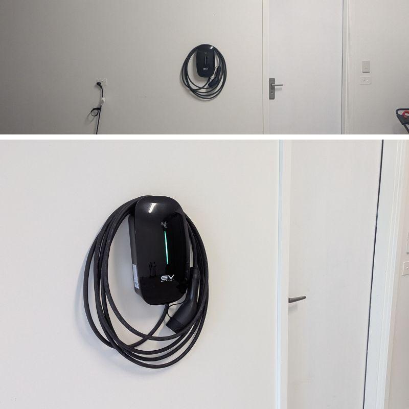 EV switch electric vehicle charging on a wall-mounted 